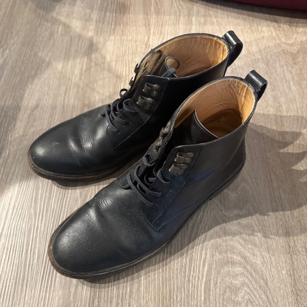 A.P.C. Black Leather Boots